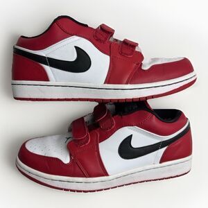 Size 9 - Air Jordan 1 Low V E L C R O Varsity Red RARE